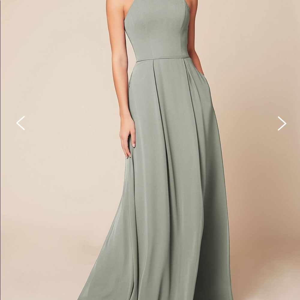 Dear Cleo Leah Dress Ivy size 6 hemmed to 5 1’ with heels
